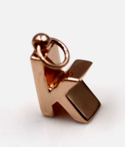 Kaedesigns, Genuine 9ct 9k 375 Genuine Solid Yellow, Rose or White Gold Initial Pendant k