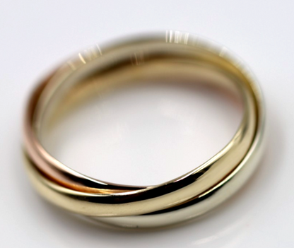 Size W Genuine Solid 3mm 9ct Yellow, White, Rose Gold Russian Wedding Ring Bands