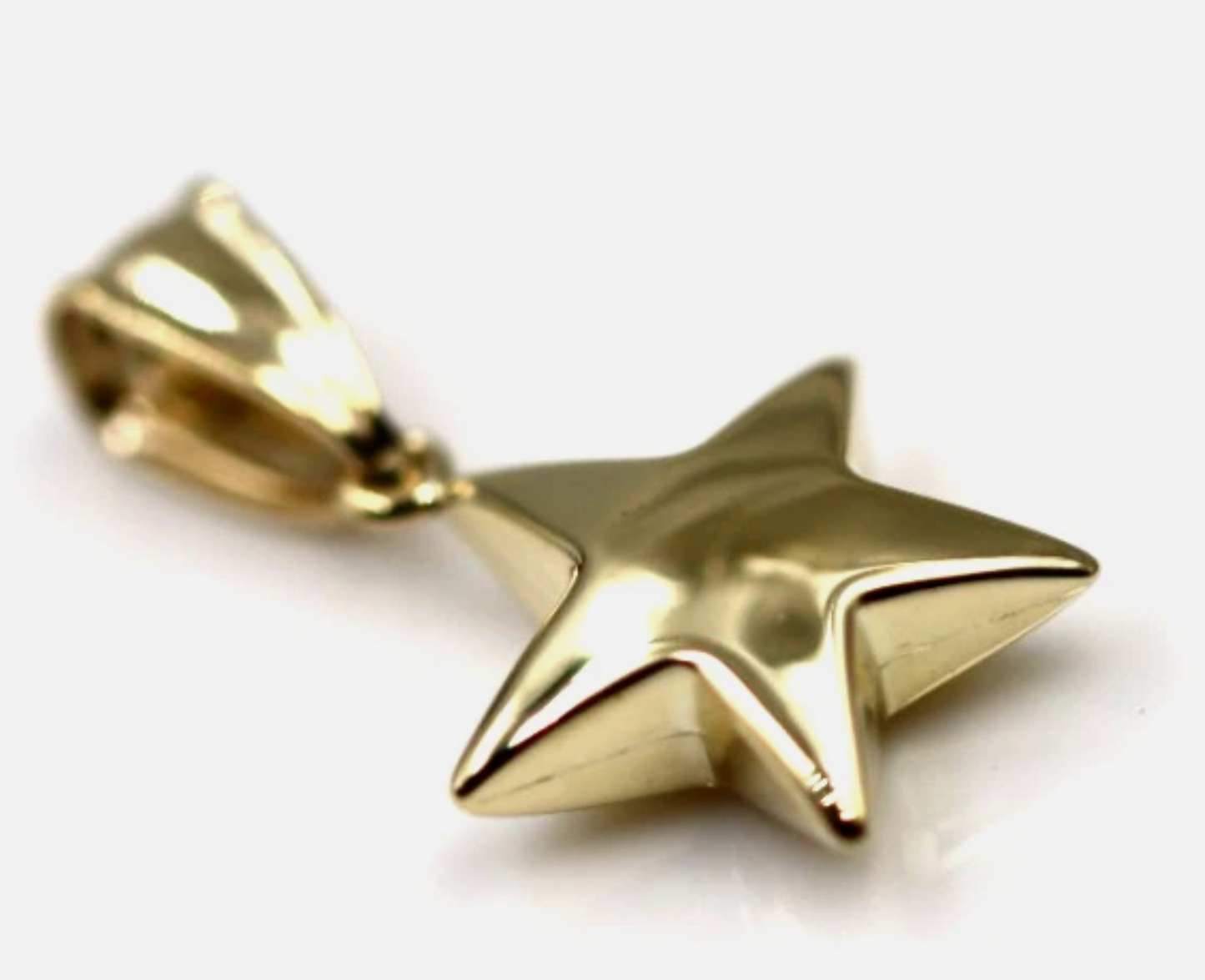 Kaedesigns New Genuine 9ct 9K 375 Yellow Gold Plain Star Pendant Charm