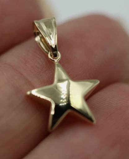Kaedesigns New Genuine 9ct 9K 375 Yellow Gold Plain Star Pendant Charm