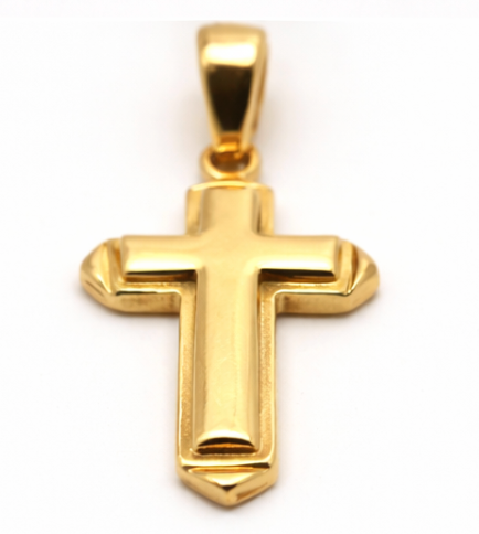 Kaedesigns New Genuine New 9ct 9K Yellow, Rose or White Gold Heavy Cross Pendant