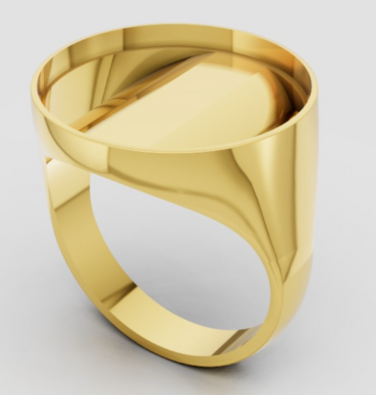 Genuine 9ct 9K 375 Yellow Gold 375 Half Sovereign Coin Ring