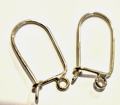 Genuine 9ct 9K 375 Yellow, Rose or White Gold Closed Hook Earrings- Make you own earrings
