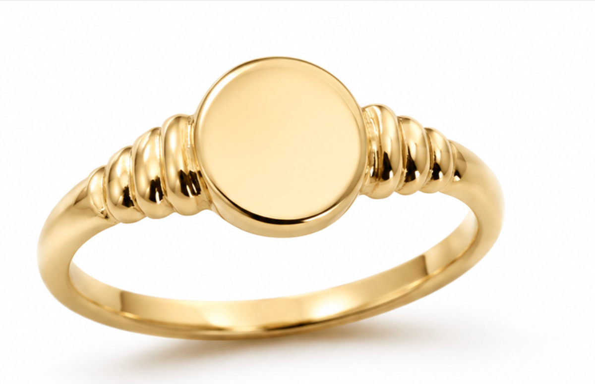Genuine Small 9ct 9K 375 Yellow, Rose or White Gold Oval Signet Ring 342 - Choose your size H to N