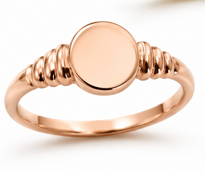Genuine Small 9ct 9K 375 Yellow, Rose or White Gold Oval Signet Ring 342 - Choose your size H to N