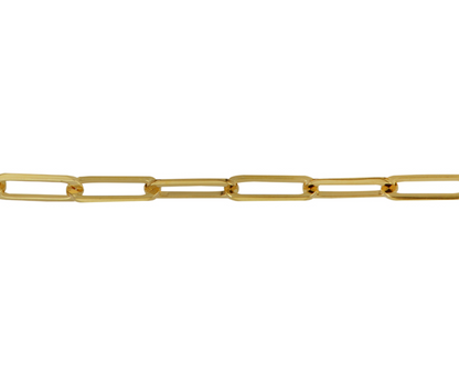 Genuine Handmade 19cm 9ct 9k 375 Yellow Gold Paper Clip Paperclip Bracelet