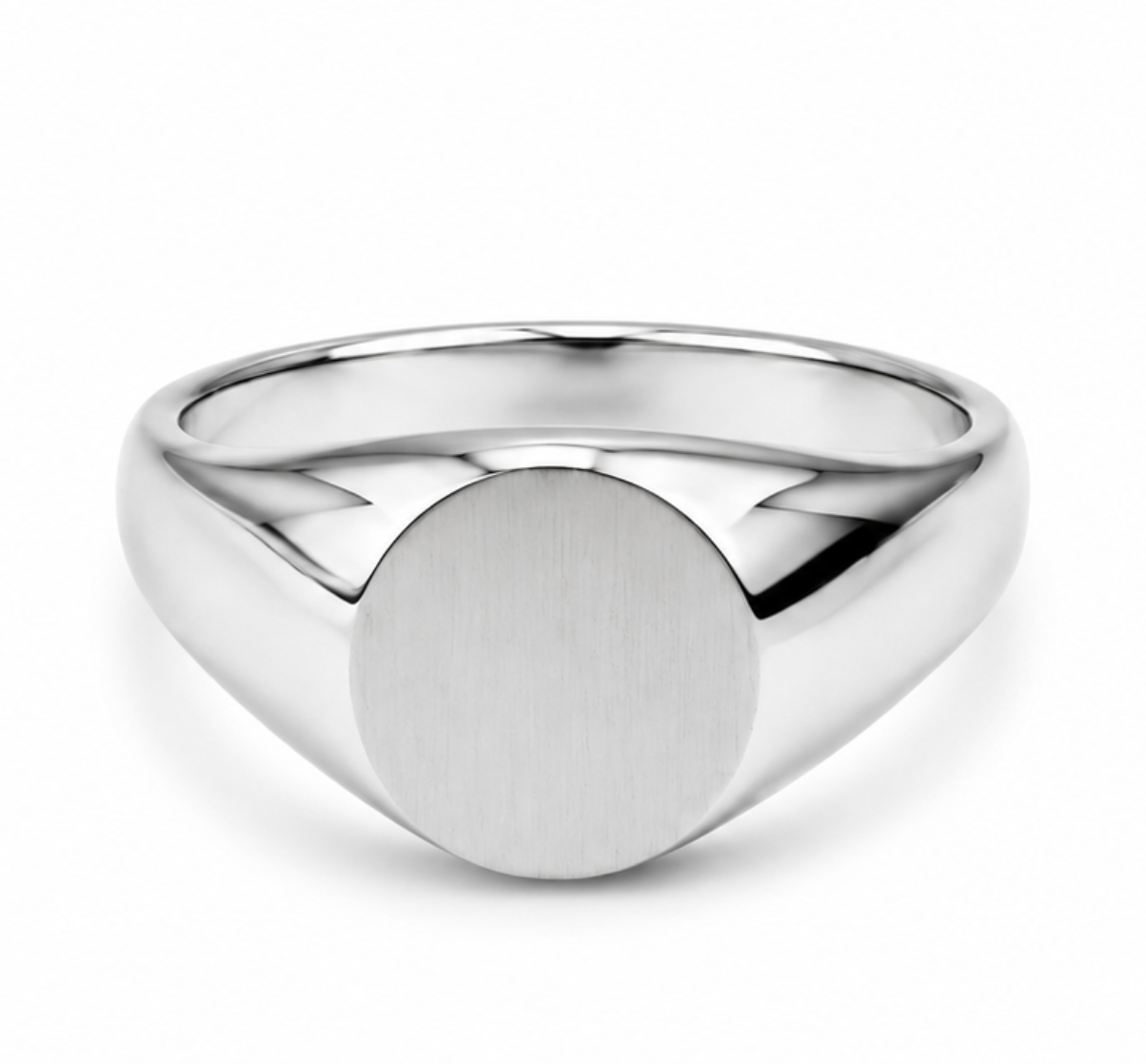 Kaedesigns Full Solid Heavy 9ct 9k 375 Yellow, Rose or White Gold Matt Polished Oval Signet 12mm x10mm Ring - Choose your ring size H to Q 1/2