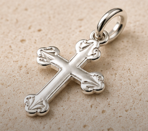 Genuine Small Sterling Silver 925  Delicate Celtic Cross Pendant