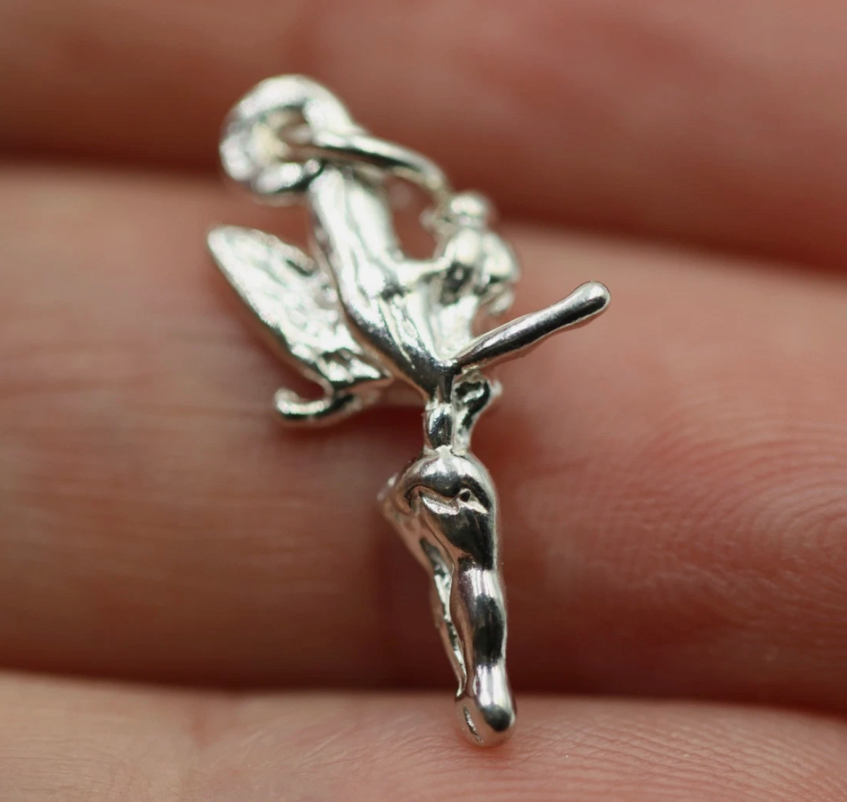 Genuine Sterling Silver 925 Fairy Charm Pendant