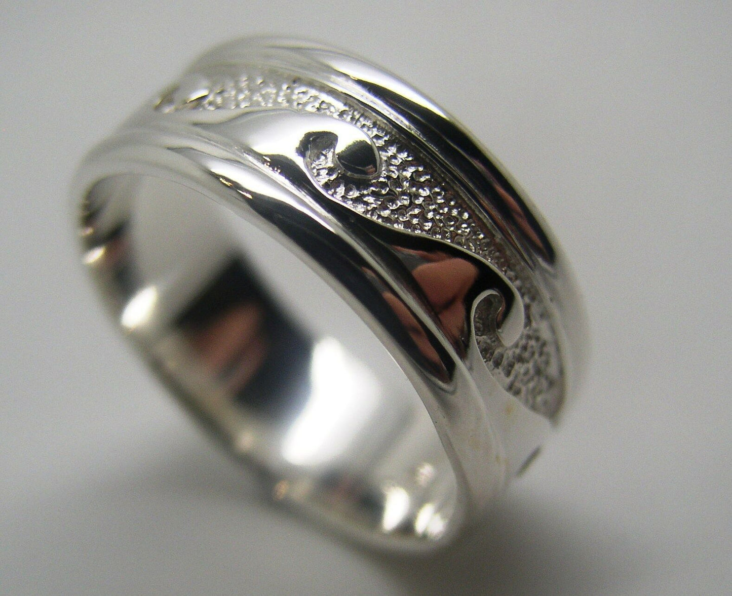 Kaedesigns New Genuine Genuine Sterling Silver 925 Surf Wave Ring Size U