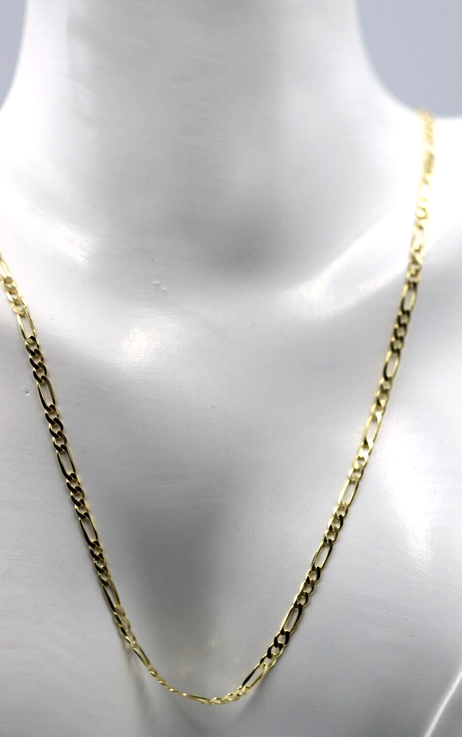 9ct Yellow Gold Diamond Cut Figaro Chain Necklace 4.2grams 50cm 2.5mm