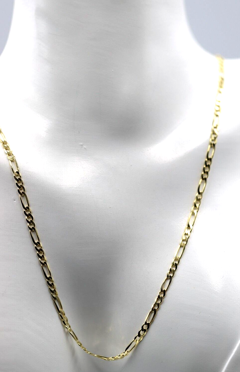 9ct Yellow Gold Diamond Cut Figaro Chain Necklace 4.2grams 50cm 2.5mm