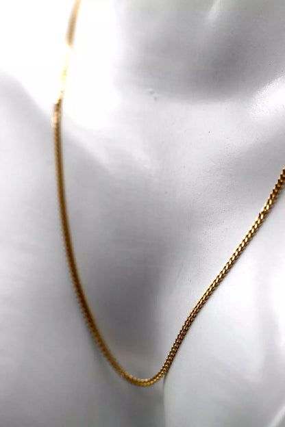 Genuine 9ct Yellow Gold Solid Kerb Curb Chain Necklace 45cm 3grams