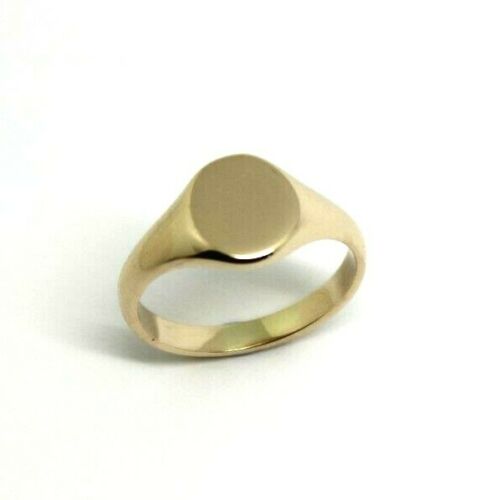 Kaedesigns New Size H New 9ct 9K Yellow, Rose or White Gold Oval Signet Ring 9mm x 7mm