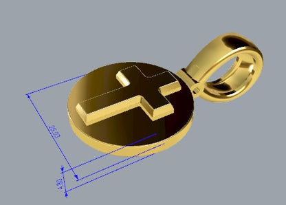 Genuine Heavy 18ct 18k 750 Yellow Gold Full Solid Heavy Cross Pendant