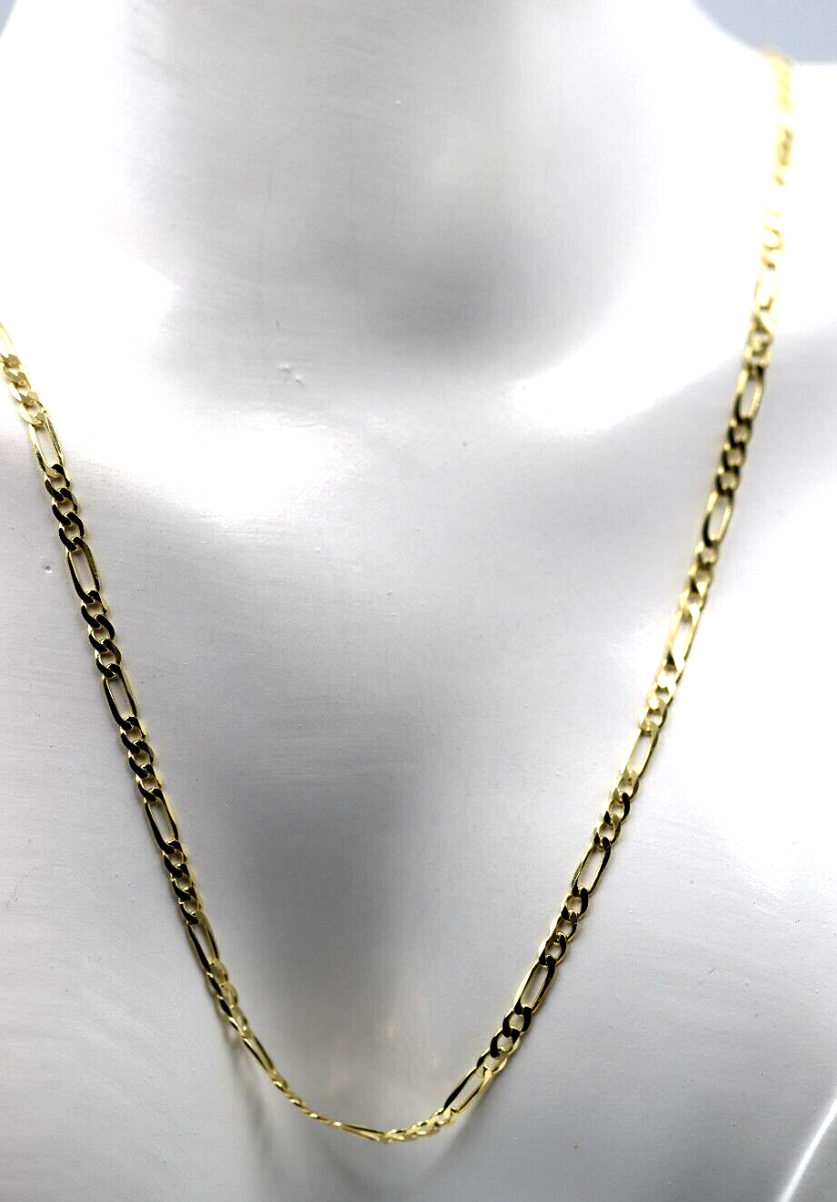 9ct Yellow Gold Diamond Cut Figaro Chain Necklace 4.2grams 50cm 2.5mm