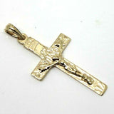Genuine 9ct 9k Rose Or Yellow Or White Gold Crucifix Cross Pendant