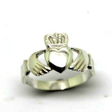Solid 925 Sterling Silver Extra Large Irish Claddagh Ring - Choose your size