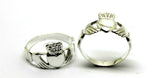 Solid 925 Sterling Silver Extra Large Irish Claddagh Ring - Choose your size