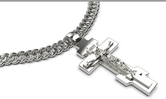 Genuine Huge Sterling Silver 925 Solid Heavy Orthodox Crucifix Cross Pendant (Chain not included)