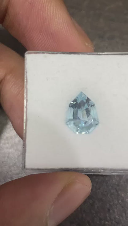 Genuine 9mm x 6mm Aquamarine Fancy Teardrop (1 pc) Loose Gemstone 1.55ct