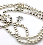 Sterling Silver Ball Chain Necklace 63cm long 3mm wide 13.1grams -Free Post