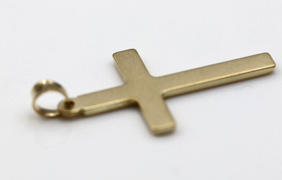 Genuine Hollow 9ct 9K Yellow Gold Cross Pendant 26mm x 15mm