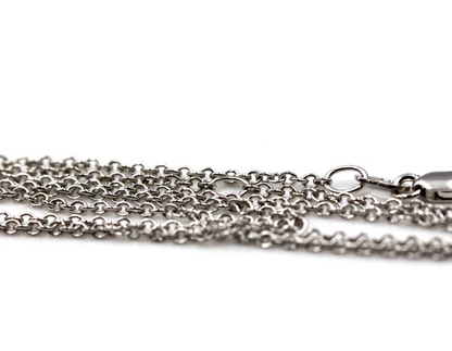 Genuine 9ct 9k White Gold Belcher Cable Chain 45cm 2.4grams