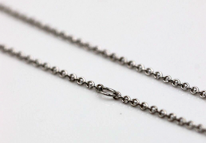 Genuine 9ct 9k White Gold Belcher Cable Chain 45cm 2.4grams