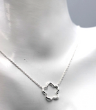 Genuine Sterling Silver 45cm Open Flower Fine Necklace Chain-Free post