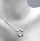 Genuine Sterling Silver 45cm Open Flower Fine Necklace Chain-Free post