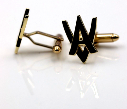 18ct Yellow Gold 750 Cufflinks Cufflinks Letter Initial Personalized Custom Made