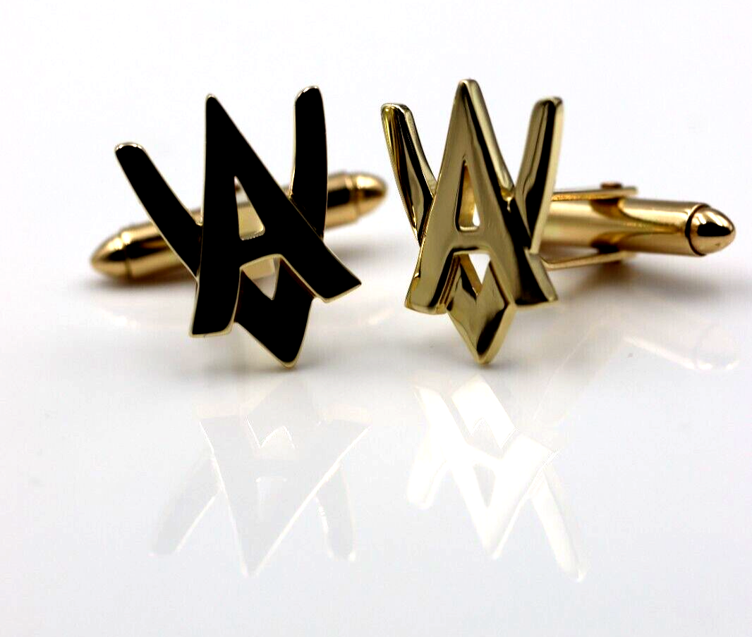 18ct Yellow Gold 750 Cufflinks Cufflinks Letter Initial Personalized Custom Made