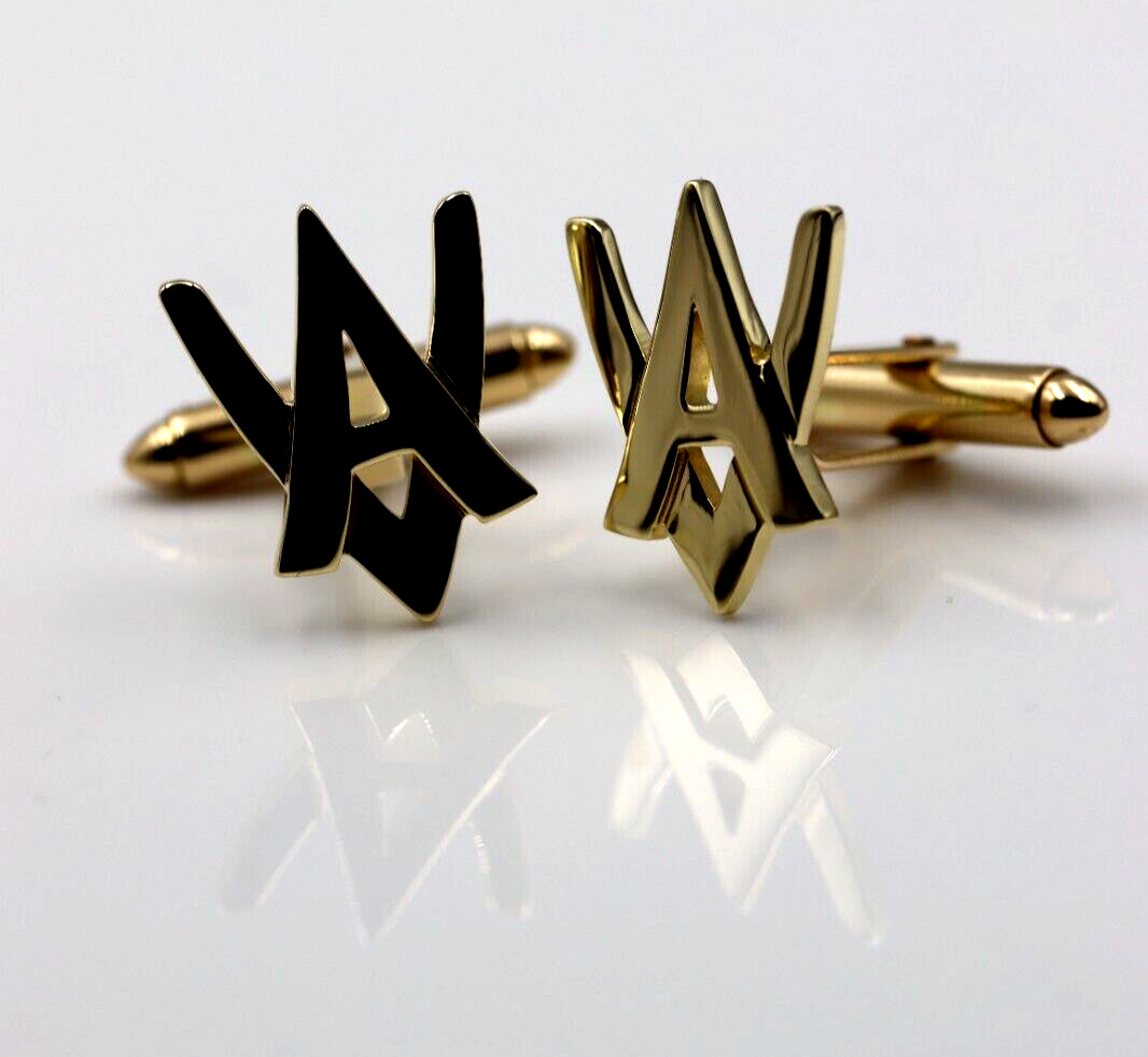 18ct Yellow Gold 750 Cufflinks Cufflinks Letter Initial Personalized Custom Made