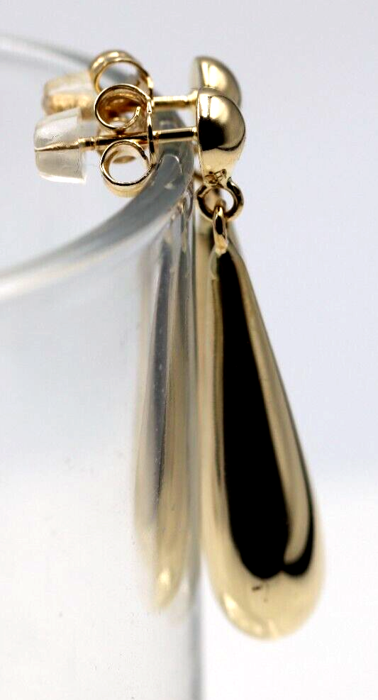 Kaedesigns Genuine New 9ct 9K Yellow, Rose or White Gold Large Teardrop Tear Drop Stud 6mm Half Ball Earrings