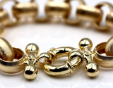 Kaedesigns New Genuine 9ct 9k 375 Yellow Gold Full Solid Belcher Bracelet 21cm