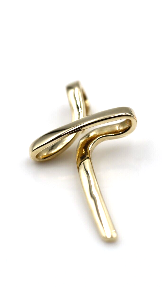 Kaedesigns New Small / Medium Modern 9ct 375 Yellow, Rose or White Gold Cross Crucifix Pendant