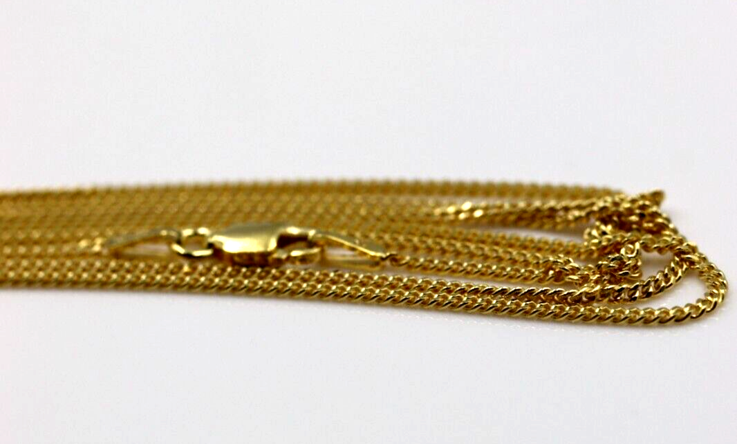 Sterling Silver 925 Yellow Gold Triple Plated Curb Kerb 2mm Chain Necklace