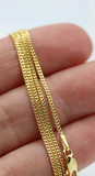 Sterling Silver 925 Yellow Gold Triple Plated Curb Kerb Chain Necklace