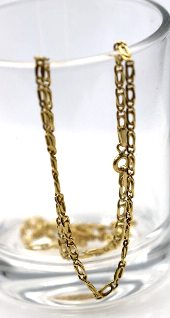 18ct 18K 750 Yellow Gold Anchor Mariner Chain Necklace 3.8 Grams 50cm