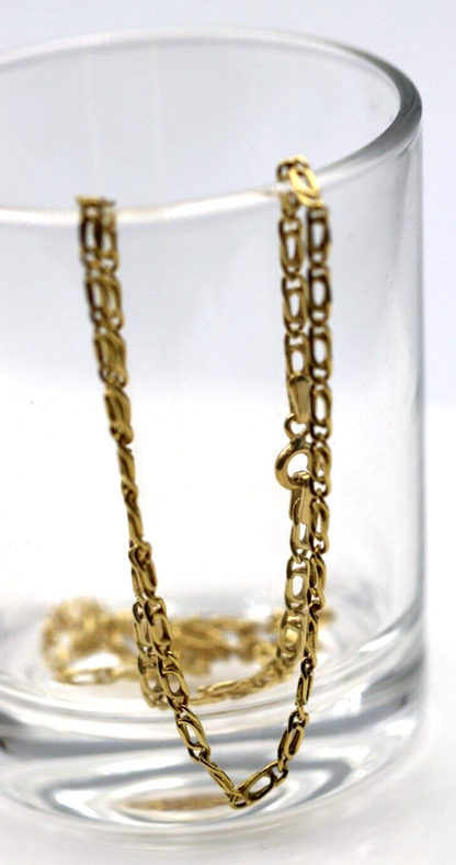 18ct 18K 750 Yellow Gold Anchor Mariner Chain Necklace 3.8 Grams 50cm