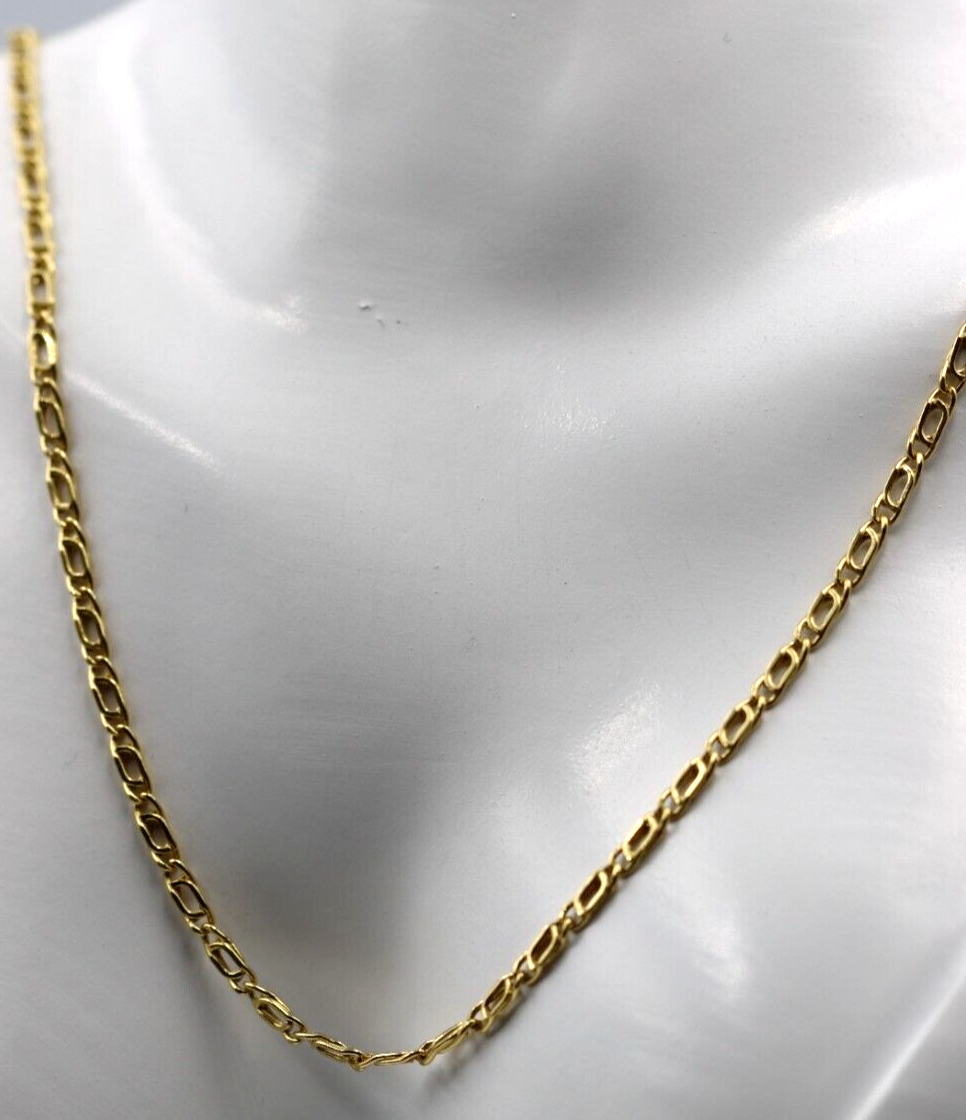 18ct 18K 750 Yellow Gold Anchor Mariner Chain Necklace 3.8 Grams 50cm