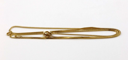 Genuine 18ct 750 Yellow Gold Cable Chain Necklace 55cm 1.7g