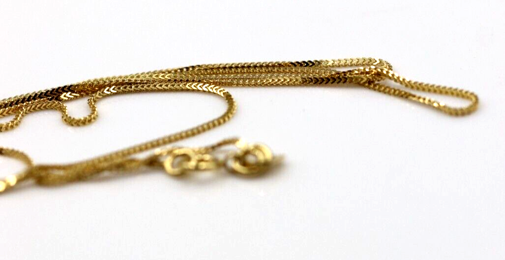 Genuine 18ct 750 Yellow Gold Cable Chain Necklace 55cm 1.7g