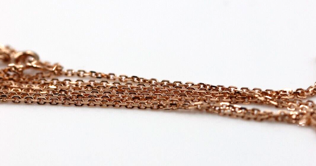 Genuine 750 18ct Rose Gold Cable Chain 50cm 2.38grams Necklace*Free Express Post