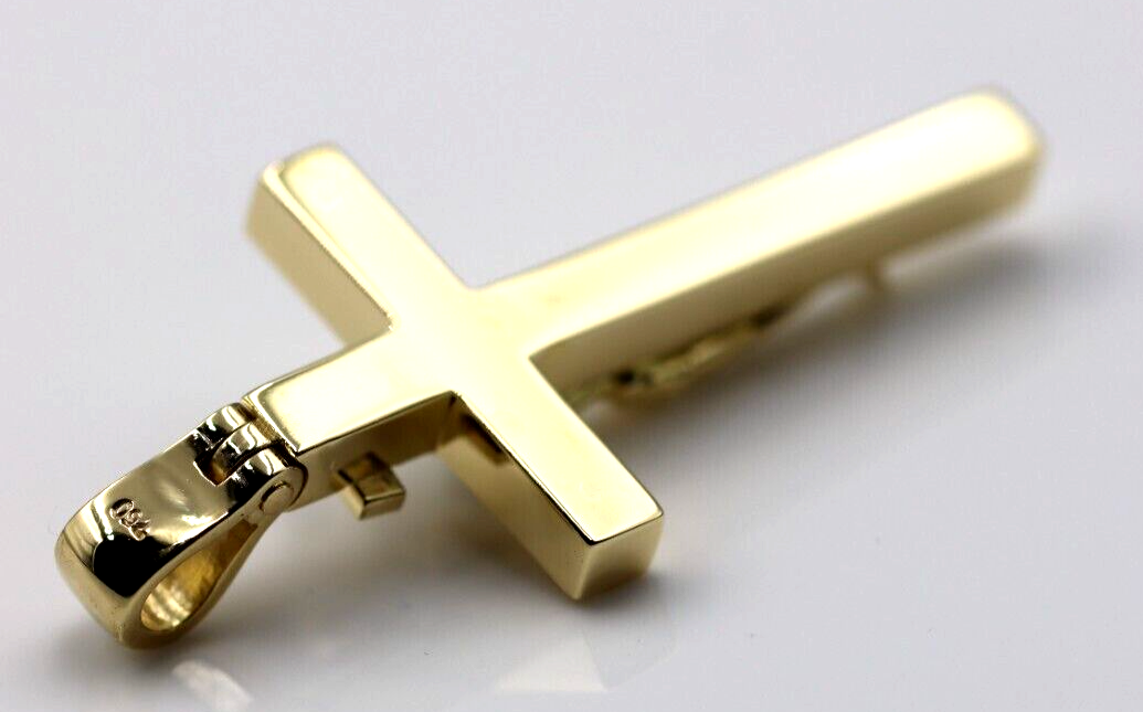 Kaedesigns New Genuine 18ct Yellow, Rose or White Gold Solid Heavy Crucifix Cross Pendant