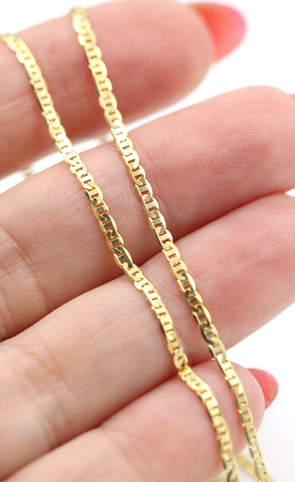 Genuine 60cm 18ct Gold Yellow Gold Anchor Marine Necklace Chain 5.2g