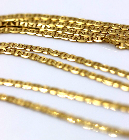 Genuine 60cm 18ct Gold Yellow Gold Anchor Marine Necklace Chain 5.2g - Free Post