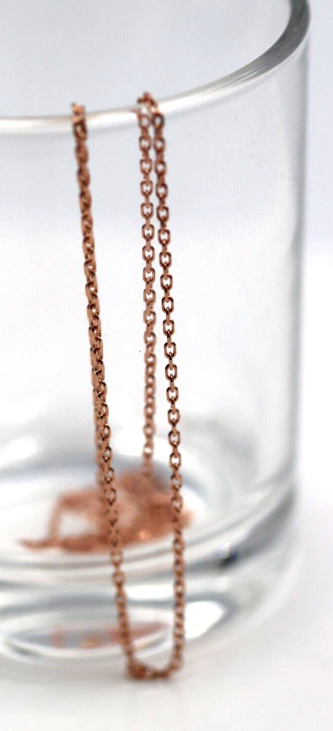 Genuine 9ct Rose Gold Diamond Cut Belcher Necklace Chain-Choose from 42cm, 45cm, 50cm, 55cm, 60cm, 65cm or 70cm