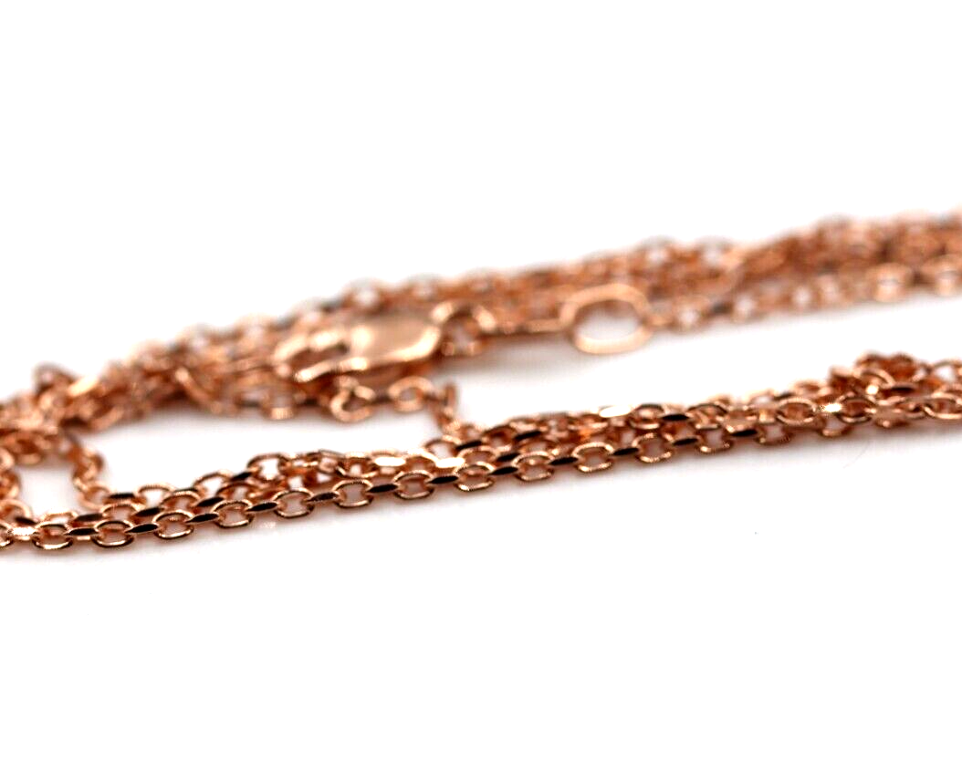 Genuine 9ct Rose Gold Diamond Cut Belcher Necklace Chain-Choose from 42cm, 45cm, 50cm, 55cm, 60cm, 65cm or 70cm